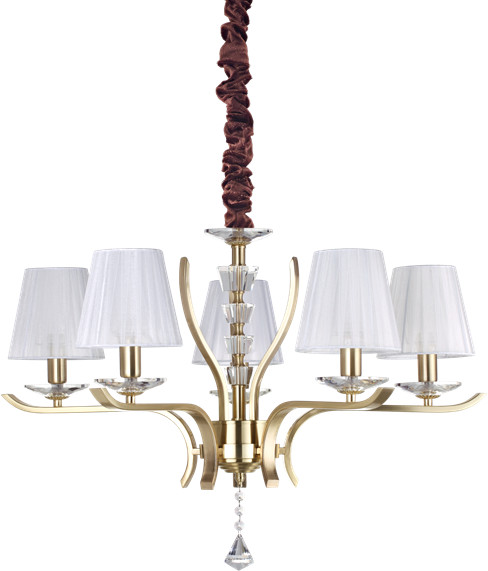 Ideal Lux Żyrandol PEGASO SP5 OTTONE SATINATO 197722
