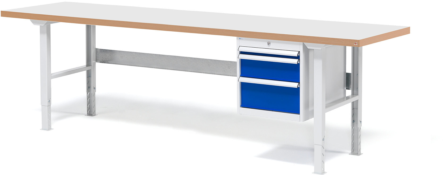 AJ Produkty Stół warsztatowy o powierzchni z płyty laminowanej, 800x500x2500mm