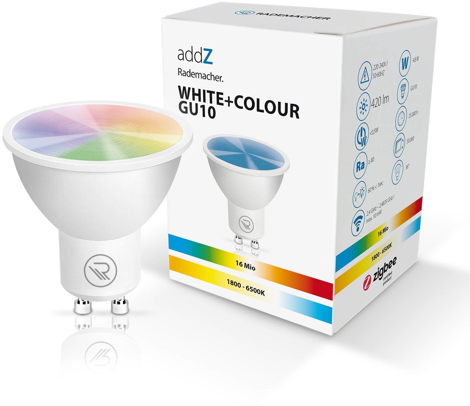 RADEMACHER Rademacher addZ ZigBee GU10 4,8W żarówka LED RGBW