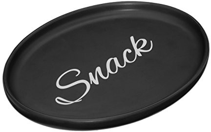 Premier Housewares Premier housewares nużyca owalny talerz na przekąski, czarny 0722894
