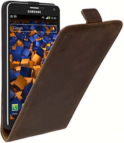 mumbi Premium Flip Skórzany pokrowiec na Samsung Galaxy Note 4 brązowy 21451-Samsung Galaxy Note 4