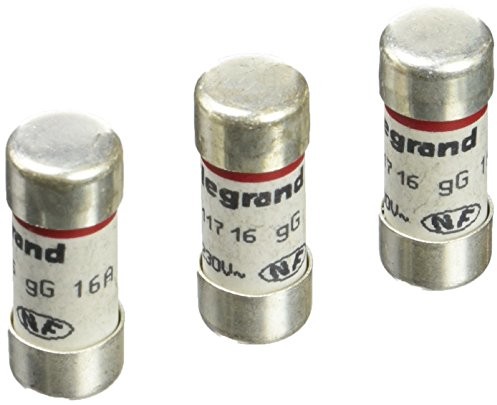 Legrand LEG92902 bezpieczniki kasetowe 16 A / 10,3 x 25,8 mm/zestaw 3 LEG92902
