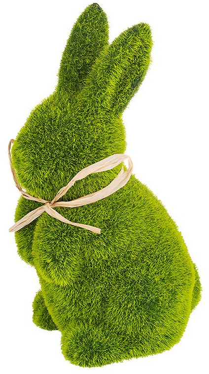 Altom Design Figurka Wielkanocna Ozdobna Porcelanowa Green Bunny Zielona 20 Cm Wh