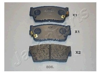 JAPANPARTS Zestaw klocków hamulcowych, hamulce tarczowe PA-806AF