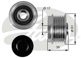 GATES Alternator - sprzęgło jednokierunkowe GATES OAP7042