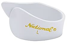 D'Addario Accessories D'Addario National celuloidowe kostki na kciuki, duże białe - 4-pak NP8W-04