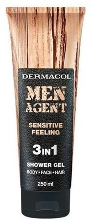 Dermacol Men Agent 3in1 Sensitive Feeling Shower Gel żel pod prysznic 250ml 65558-uniw