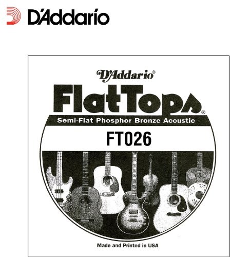 D'Addario FT026 indywidualnej gitary gitary akustycznej Semi-FLAT 026 fosfatazy CAT21HPOR Bronze Wound FT026
