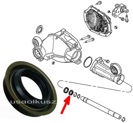 PRECISION Uszczelniacz prawej półosi przedniego mostu Jeep Grand Cherokee 2005-2010