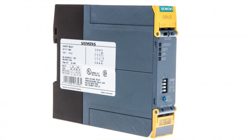 Siemens Przekaźnik bezpieczeństwa 3Z 1R 24V DC 3SK1121-1AB40 3SK1121-1AB40