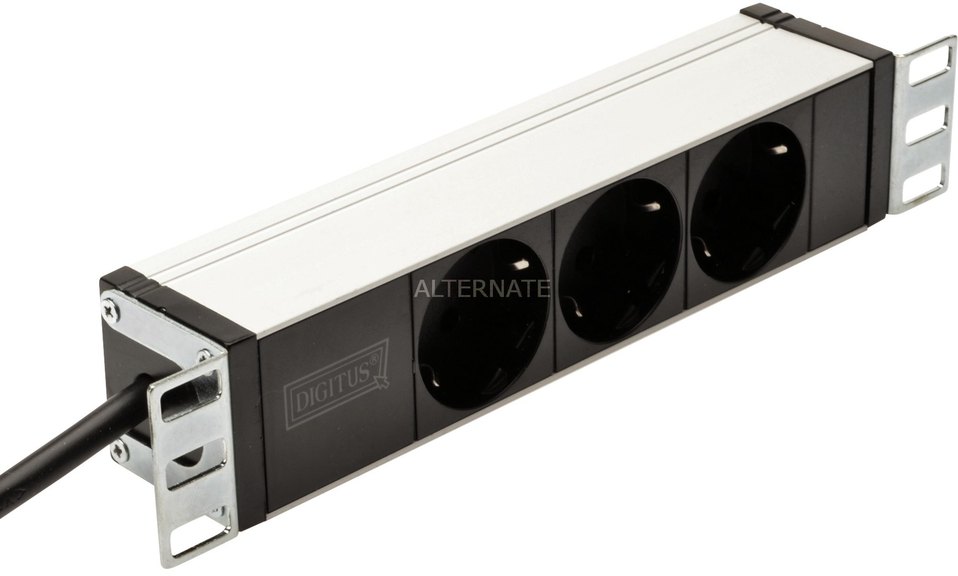 Wasserman Digitus DN-95411 rozgałęziacz 2 m 3 Gniazdo(a) sieciowe Czarny, Listwa zasilająca