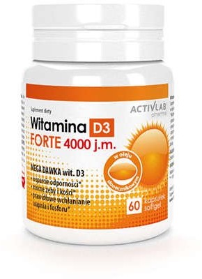 Activlab Witamina D3 Forte 4000IU [ 60softkaps. ] -