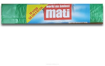 Mati Worki na śmieci z taśmą 60l 10 szt. Z 5198