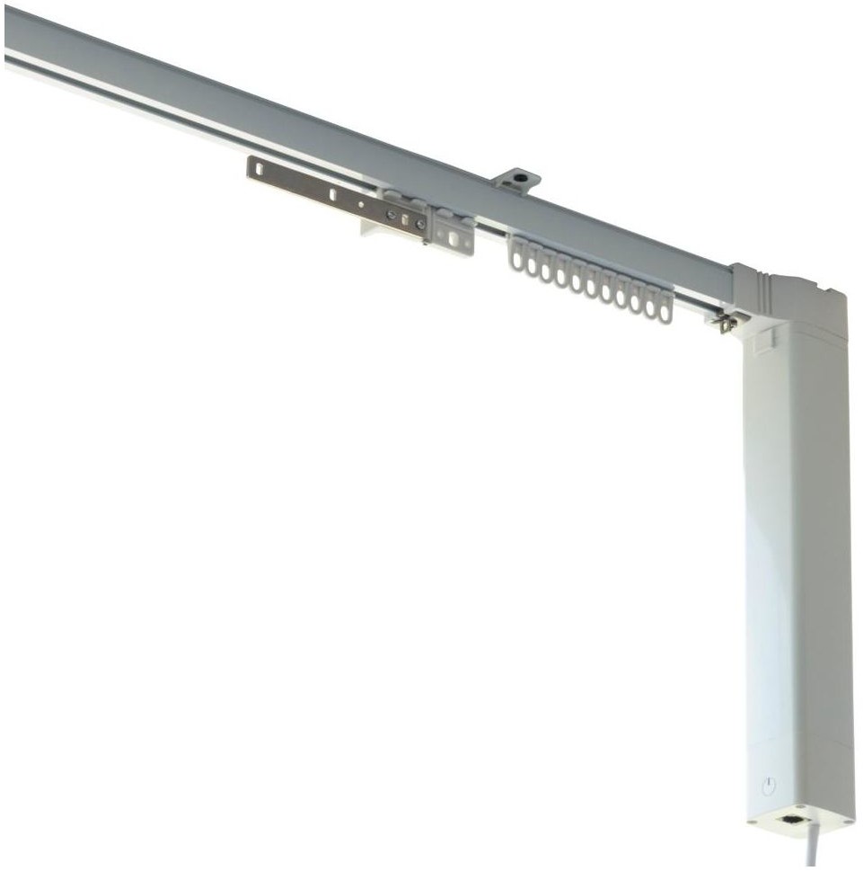 Karnisz elektryczny Flexi MC9 220 - 400 cm biały metalowy z akcesoriami