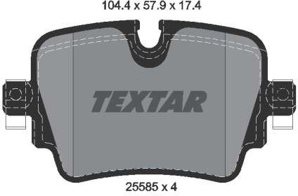 TEXTAR Klocki hamulcowe tył JAGUAR F-TYPE KABRIOLET QQ6 15> 2558501