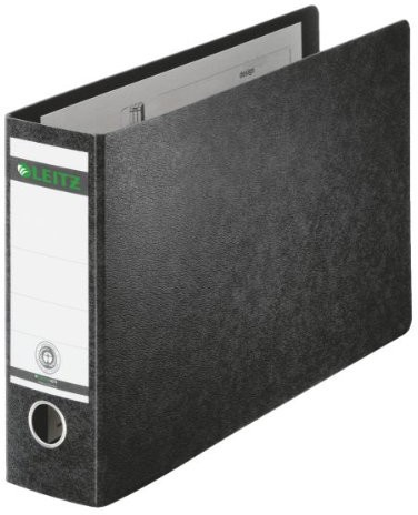 Leitz 10740000 wysokiej jakości folderów (na specjalne wszystkie formaty A4 poprzecznego, 8 cm, szerokość grzbietu, twarda tektura RC) Czarny FBA_10740000