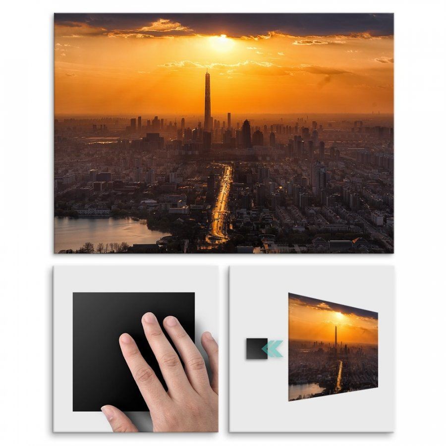 Pix4home Plakat metalowy zachód słońca M POS-M-02017