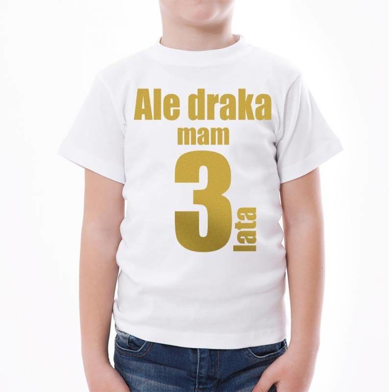 Poczpol Ale draka mam 3 lata - złoty nadruk PRZPOC-1-2812