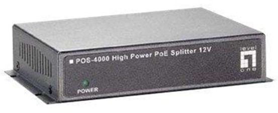 LevelOne 12V DC HIGH POWER POE SPLITTER POS-4000