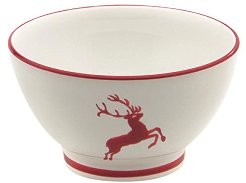 Gmundner Keramik Gmundner ceramika manufaktura 0318safr14 rubinroter jeleń miseczka na musli, duża, średnica 14 cm 0318SAFR14