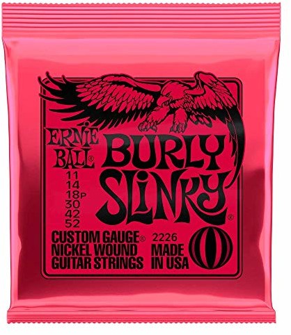 Ernie Ball Burly Slinky Nickelwound Electric Guitar Strings 11-52 Gauge P02226