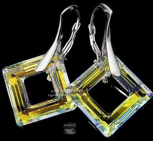 Swarovski Special Kolczyki Aurora Square Srebro