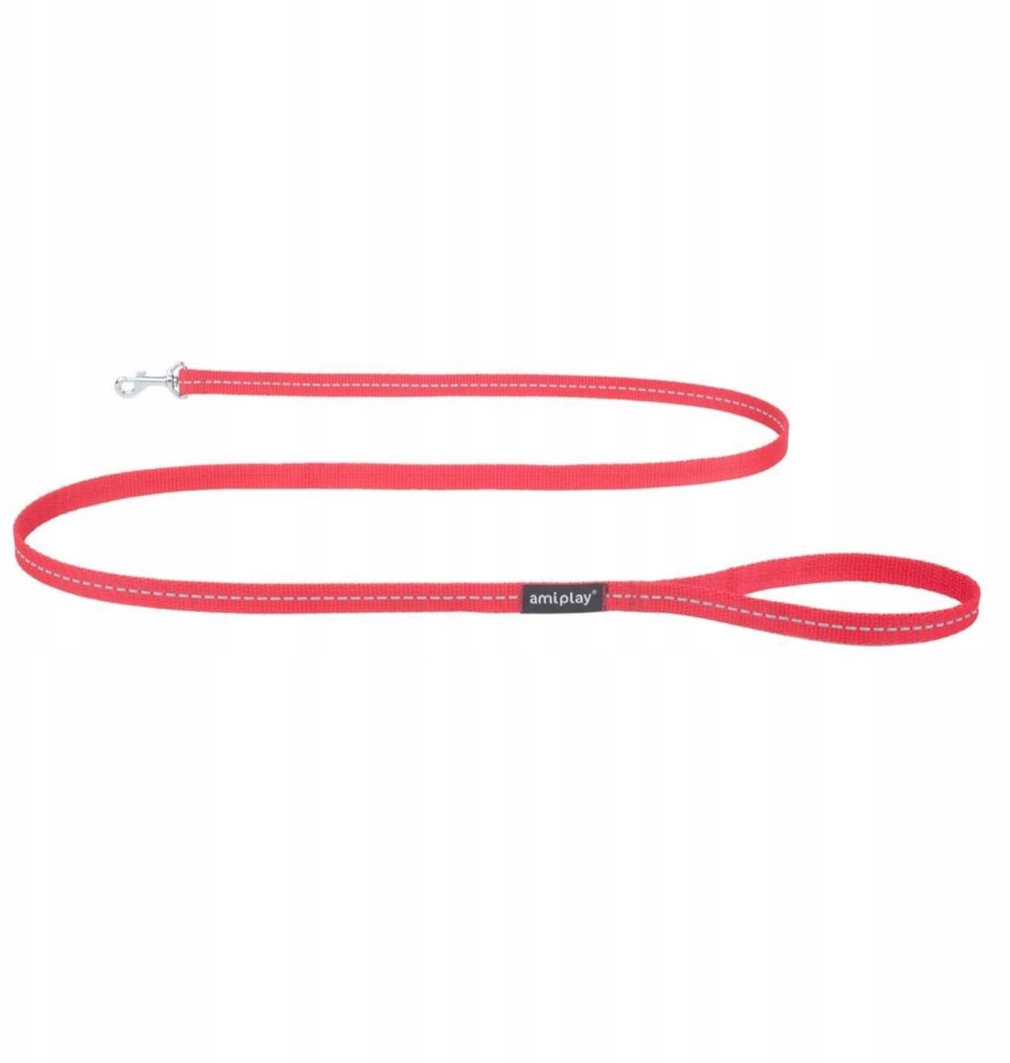Ami Play Smycz Reflective S 150cm/1cm Czerwona