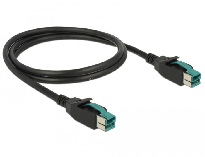Delock 85492 kabel zasilające Czarny 1 m PoweredUSB