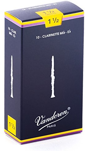 VANDOREN vandoren cr1115 liście zapewnia EB-klarnet (grubość 1.5, 10 sztuk) CR1115