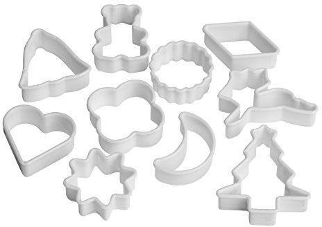 Premier Housewares Premier housewares kształtów zestaw ciasteczek, biały, 10-częściowy 0806578