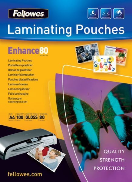 Fellowes Folia laminacyjna błyszcząca A3 80 mikronów / 25szt 53964