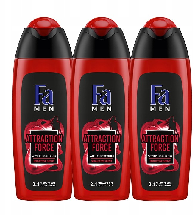Fa Men Żel pod Prysznic Attraction Force 400ml x3