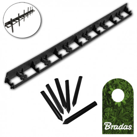 BRADAS Obrzeże ogrodowe 78/1000mm TYP2 RIM-BORD-78 1m + 6 kołków mocujących 1837 OBRB78TYP2/6KOL