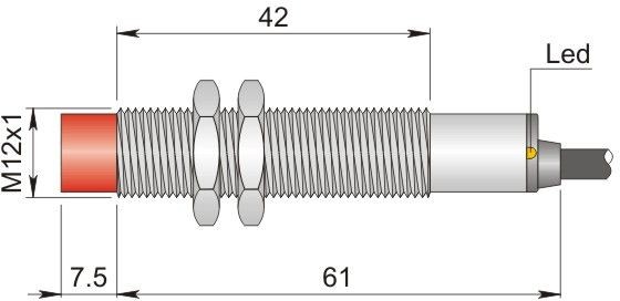 ORNO indukcyjny 12 mm SI12-CE4 PNP NC LC5 I12000269