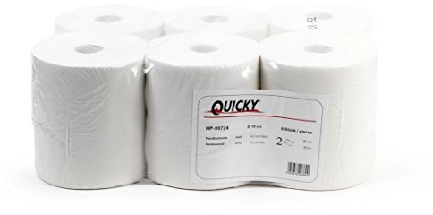 Quicky Rolka  HP-99724 uchwyt na ręczniki, 2-warstwowe, 20 cm, biały (zestaw 6 szt.) HP-99724