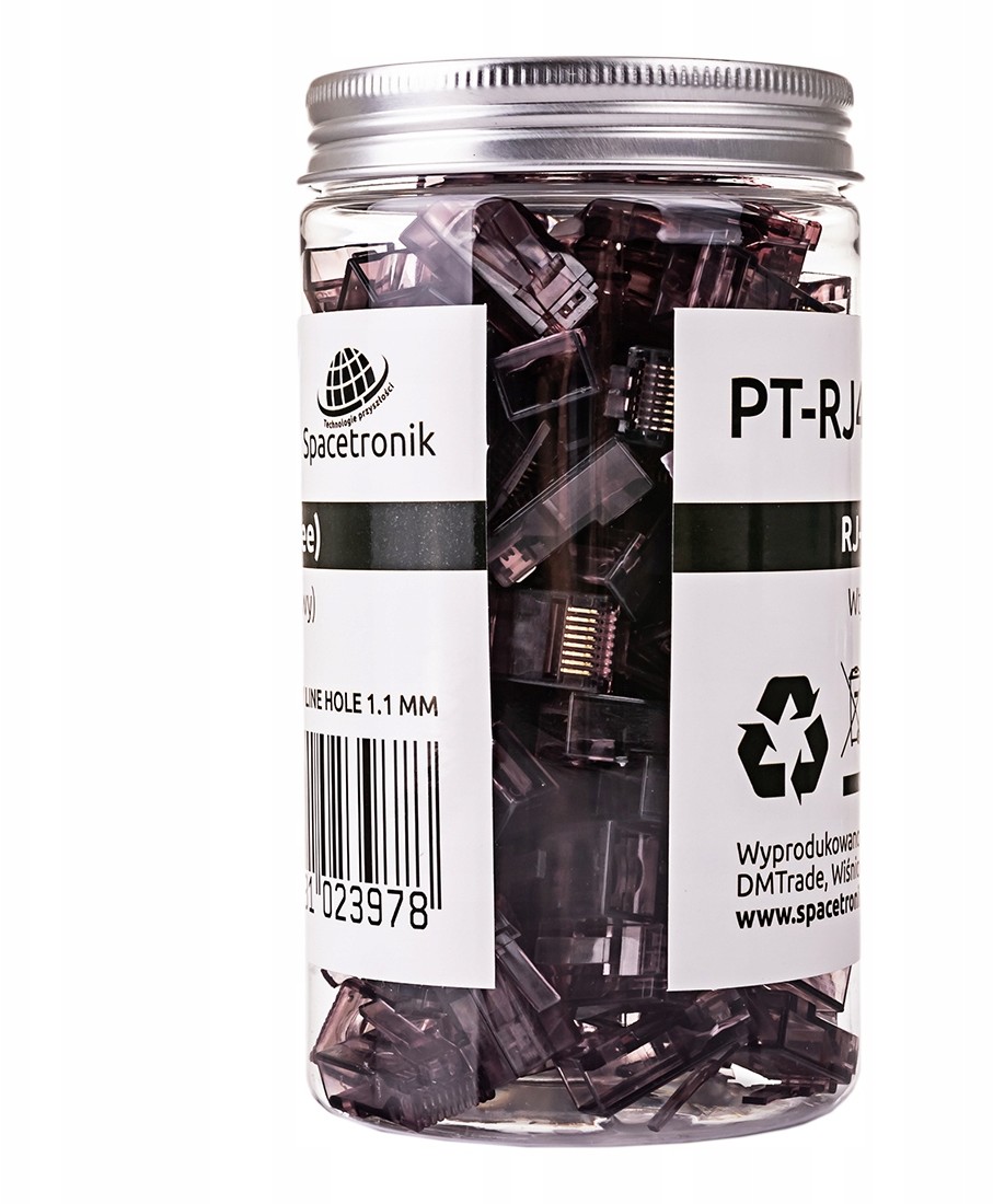 Wtyk RJ45 przelotowy CAT6 Utp erjotka 100szt