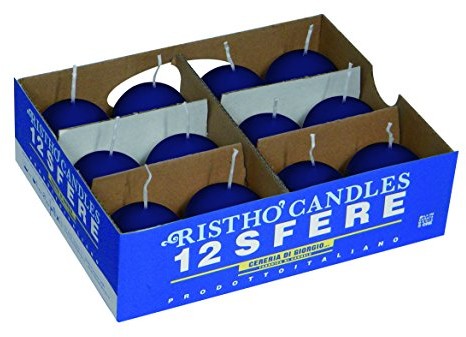 Cereria di Giorgio cereria di Giorgio risth świec kula, wosk, niebieski, 4.5 x 4.5 x 4.5 cm, 12 jednostek 56207_07