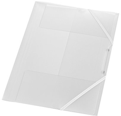 Herlitz 1948652 teczka gumowa, A4, z 3 klapami i 2 gumkami, PP, przezroczysta 1948652