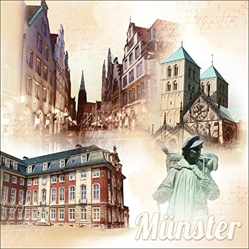 Pro-Art-Bilderpalette Pro-Art g1734 a obraz na ścianę wydruk Giclée 'Münster' 30 x 30 cm, kolorowy, 50 x 50 cm g1734b
