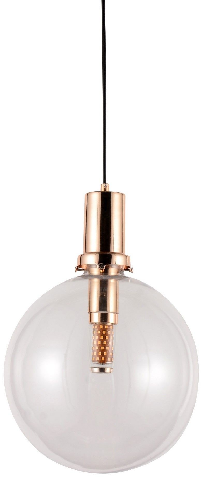 Lumina Deco Deco NOWOCZESNA LAMPA WISZĄCA PRZEZROCZYSTO-ZŁOTA DORITO D25 DECO