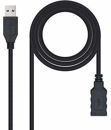 Nano Cable Nanocable 10.01.0903-BK kabel przedłużający, USB 3.0, typ A/M-A/H, męski-żeński, czarny, 3,0 mts 10.01.0903-BK