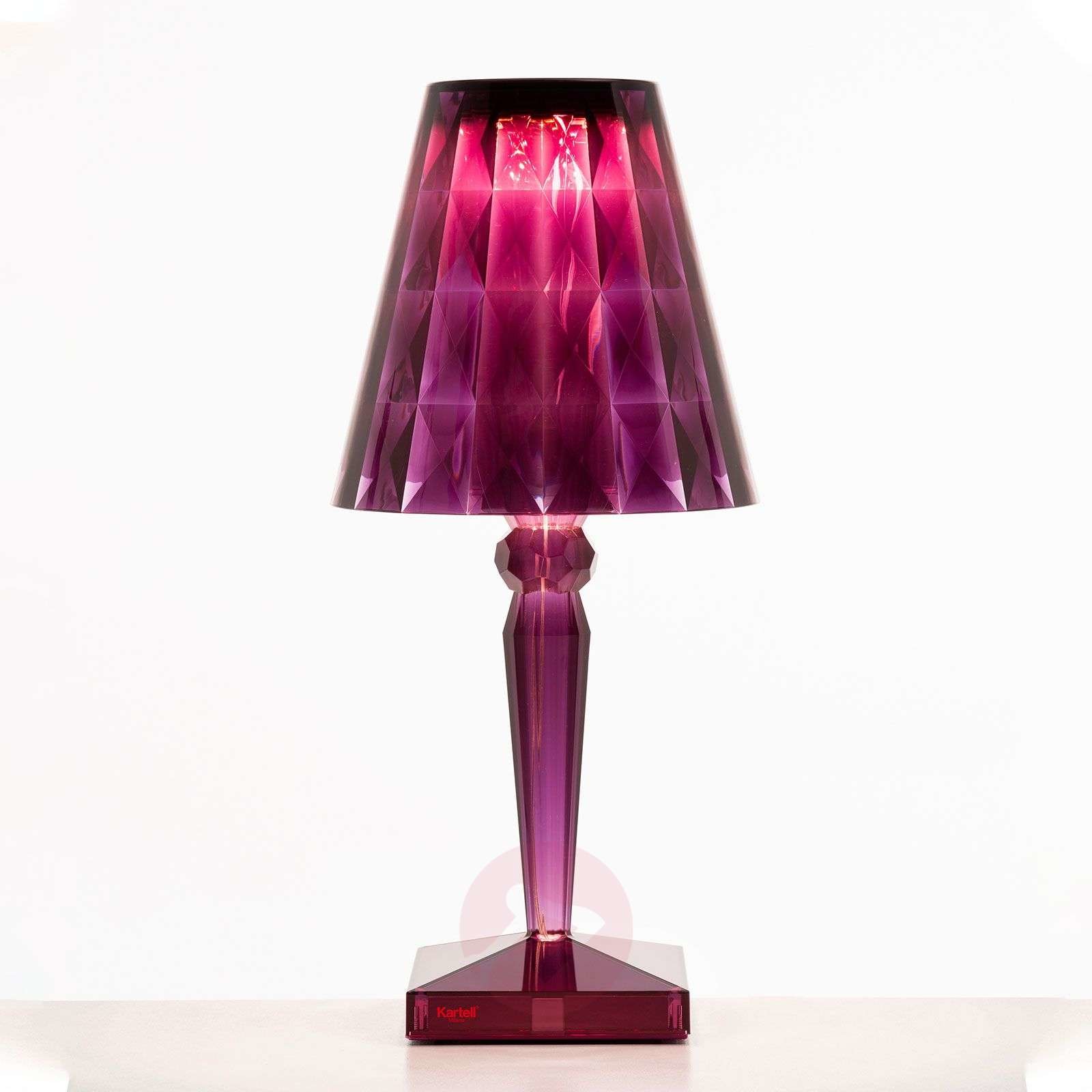 Kartell Kartell Big Battery - lampa stołowa IP54, śliwka