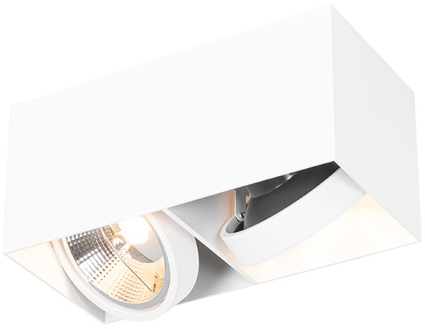 QAZQA Design spot biały prostokątny AR111 2-light - Box