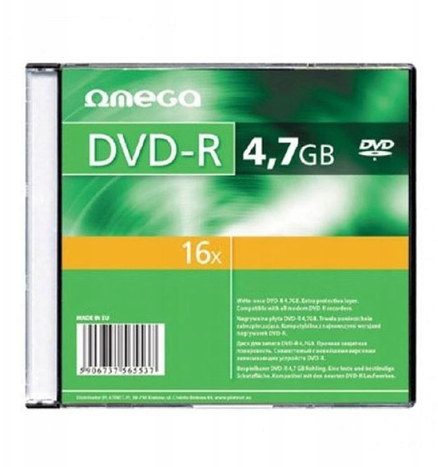 Omega Dysk Dvd-r 4,7GB slim 1 sztuka
