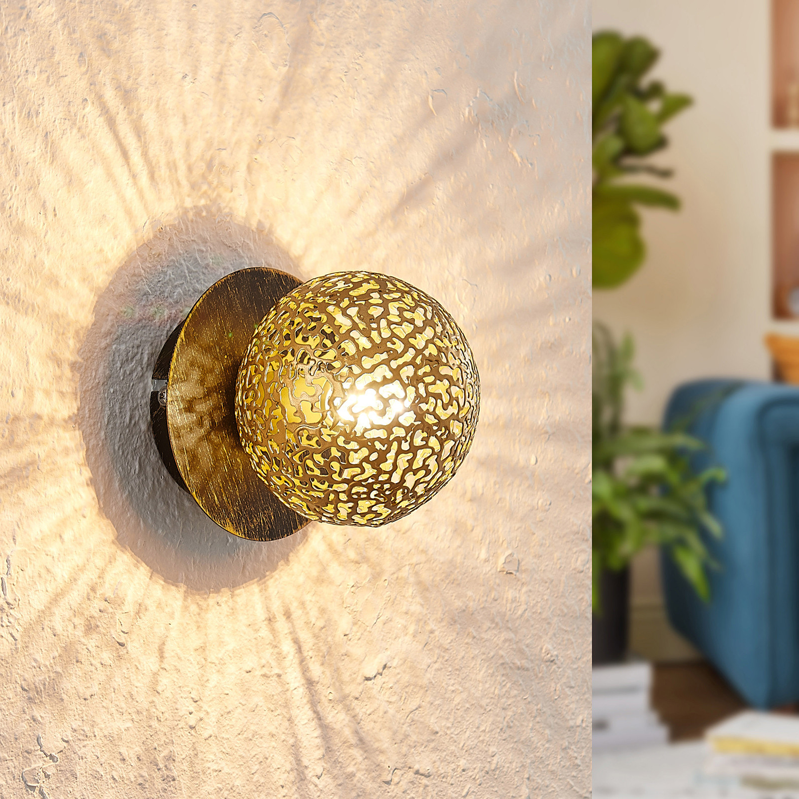 LUCANDE Lucande Evory lampa ścienna, 1-punktowa