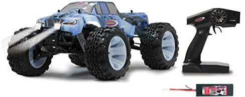 Jamara Tiger Ice Monstertruck 1:10 BL 4WD LiPo 2,4G LED - Allrad, Brushless, akumulator, 65Kmh, Aluchassis, odporny na zachlapanie wodą, amortyzator oleju, łożysko kulkowe, możliwość regulacji, gotowy 053362