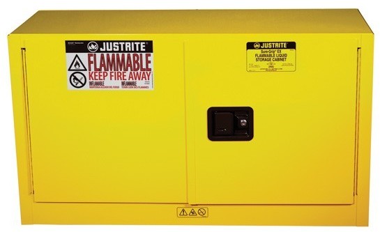 Justrite Safety Group Szafa Bezpieczeństwa  Na Materiały Łatwopalne (64 L) Żółty Do 100 L. Automatyczne 61Cm X 109Cm X 46Cm
