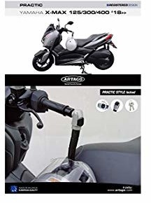 Artago Artago 1650STY Blokada Kierownicy Motocykla Urządzenie Antykradzieżowe Practic Style + Uchwyt do Yamaha Xmax 125/300/400 od 2018 i Tricity 300 od 2020 1650STY