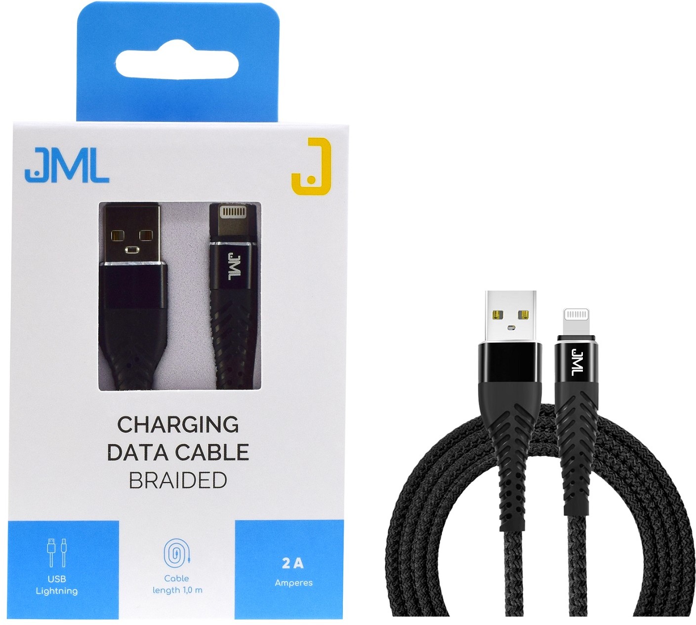 JML Kabel USB CD-111 Lightning 2A 1 m czarny 133634