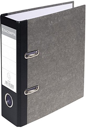 Exacompta segregator standardowy 53210e MAR moriert, chmury z 2 pierścieniami, 70 MM, na plecach na formacie DIN A5, szary 53210E